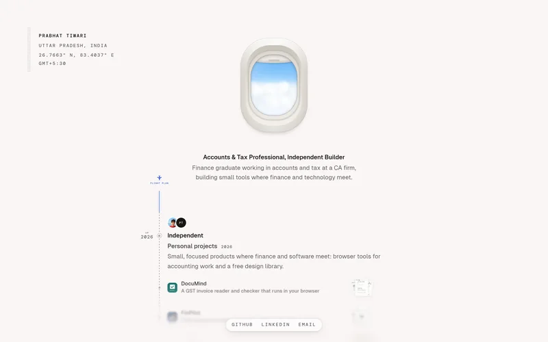 CV site — Interactive CV, cv.prabhattiwari.in